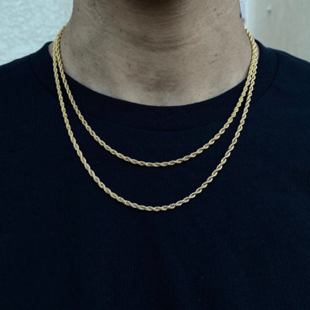 3MM Stainless Steel Rope Chain Necklace